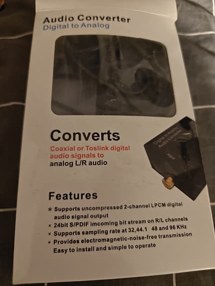 Audio converter - Digitaalisesta analogiseksi.