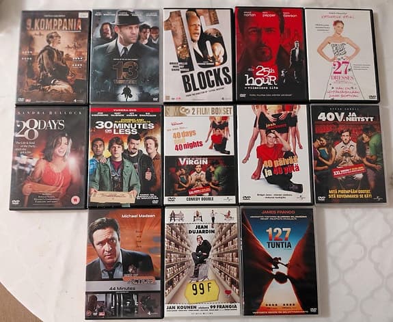 Satoja DVD elokuvia alkukirjaimet 1-L