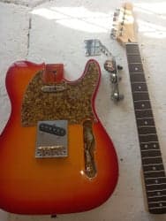 Telecaster gitarrkropp och hals objekt