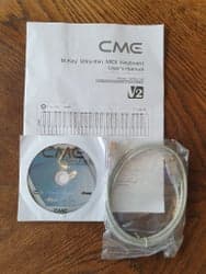 Programvara, manual och USB-kabel till MIDI-keyboard CME M-Key V2