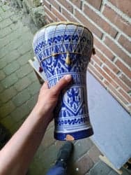 Ceramic Goblet Drum / Decorative Ethnic Drum