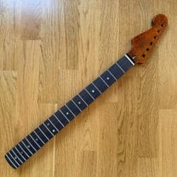 Stratocaster Guitar Neck Tiger Flame Rosewood – 22 Frets – Left Hand –
