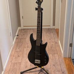 Basgitarrpaket med Maison elbas, Zoom 506II baspedal stativ och notböcker