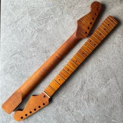 Strat Lion Flame Roasted Maple Fretboard Neck – 21 Fret Stain