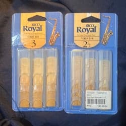 Rico Royal Tenorsaxofonrörblad 3-pack, Hårdhet 3 & 2½