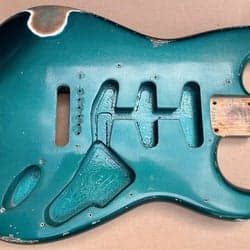 Stratocaster kropp i Sherwood Green Metallic, relic