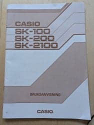 CASIO SK-100 SK-200 SK-2100 Bruksanvisning