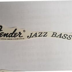 Fender Jazz bass svart vattendekal