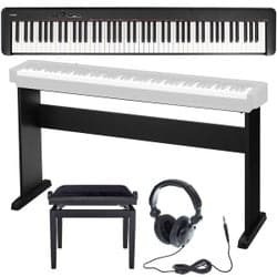 Casio pianopaket kostat 9000 kr, med tre års garanti, allt är nytt