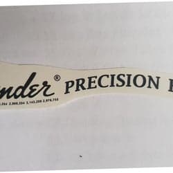 Fender Precision bass svart vattendekal