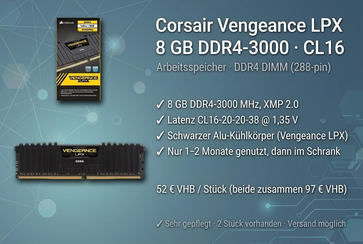 Corsair Vengeance LPX 2×8 GB DDR4-3000