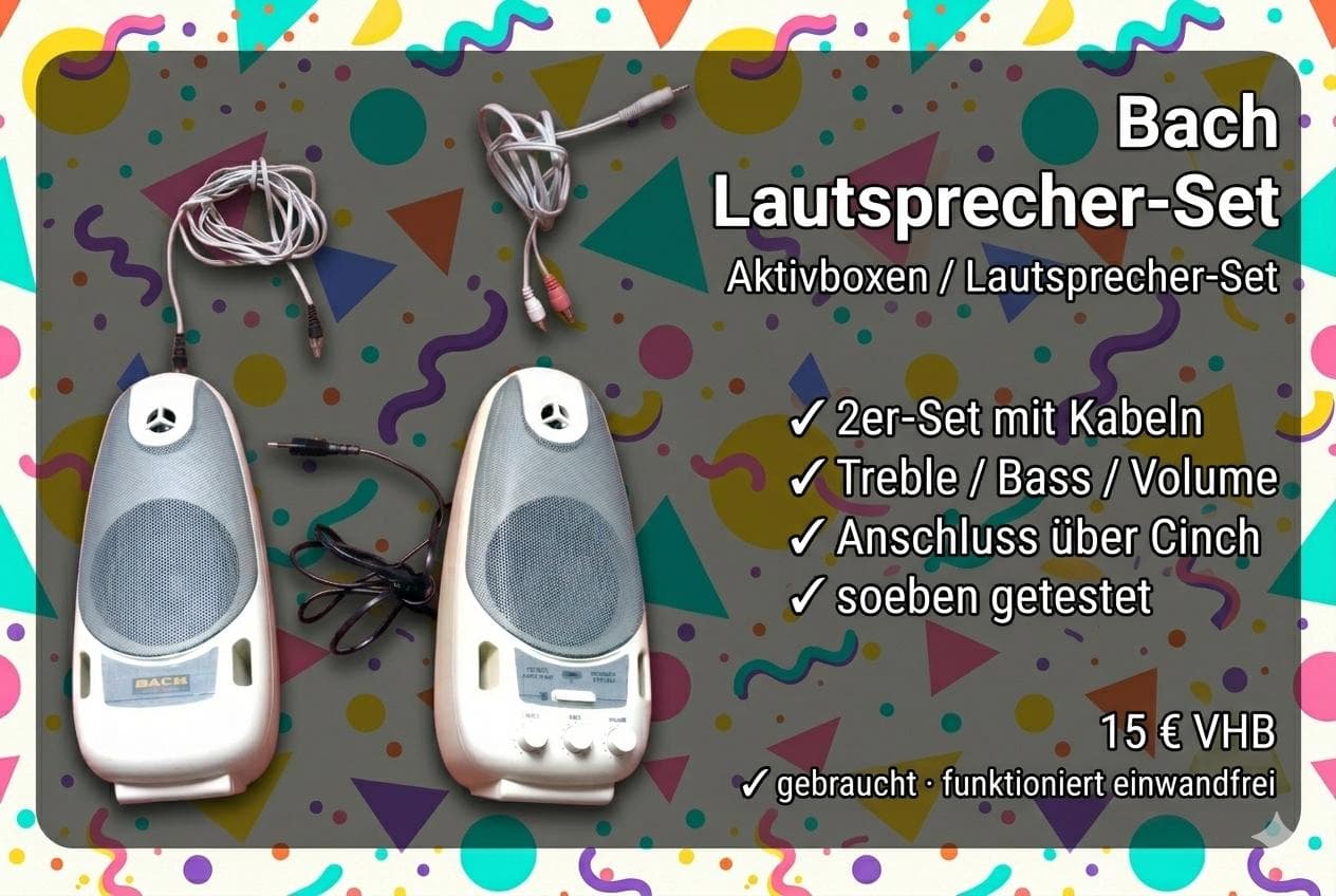 Bach Aktivboxen / Lautsprecher-Set