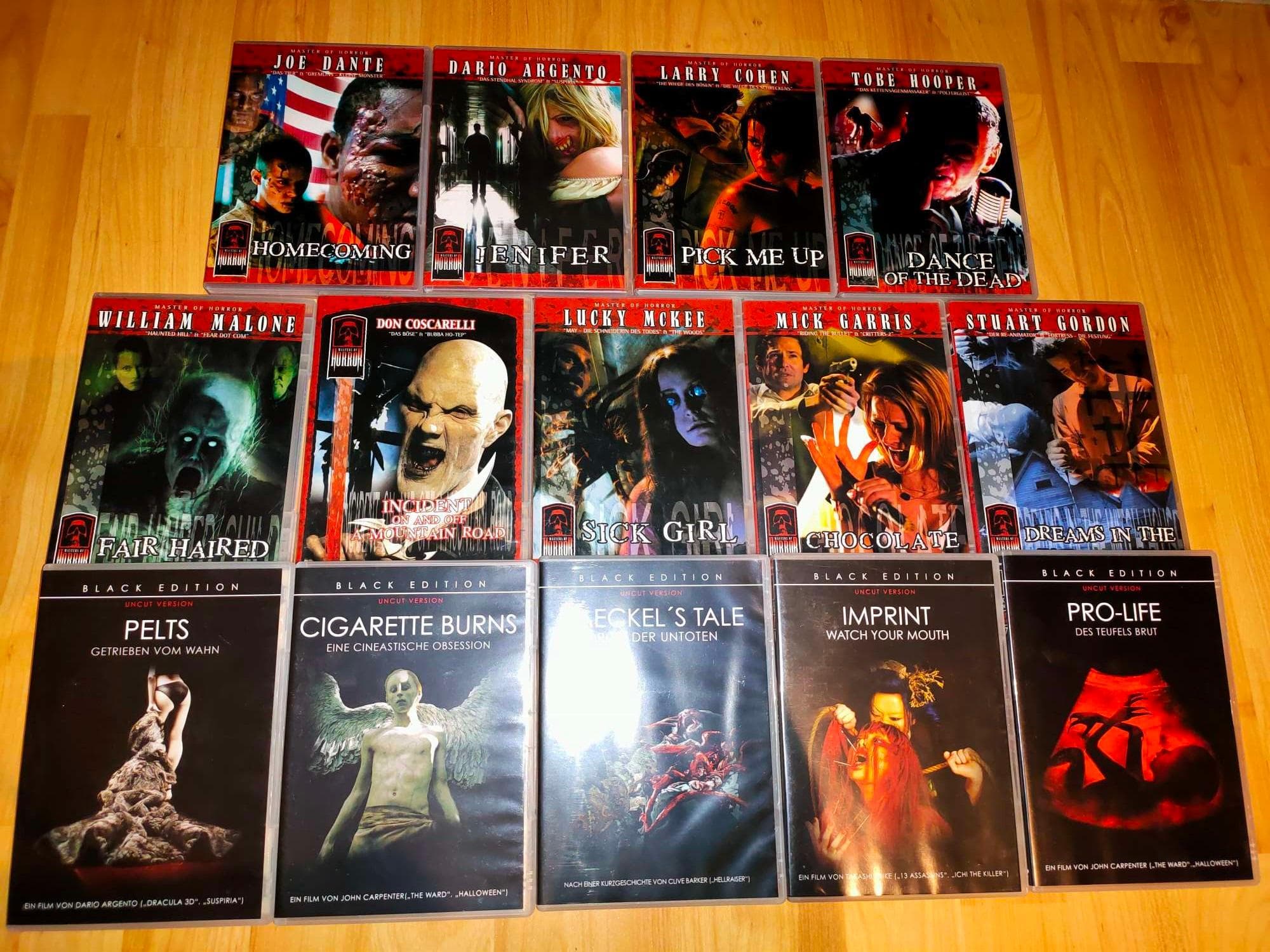 14x Masters Of Horror Serie / DVD's UNCUT
