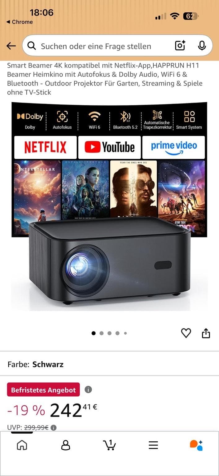 Happrun LED 4K Multimedia Projektor