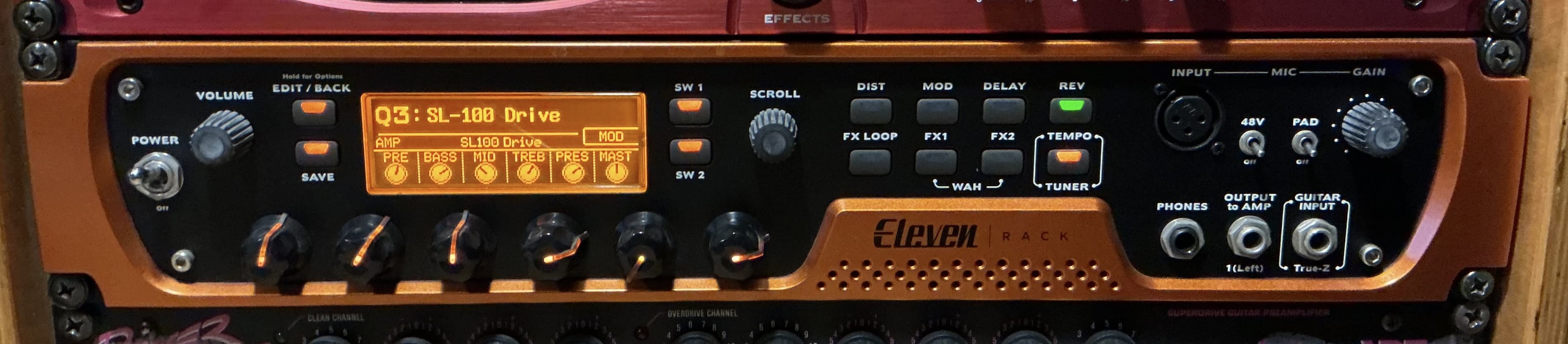 AVID Eleven rack. Processeur multi-effets pour guitare/processeur audio