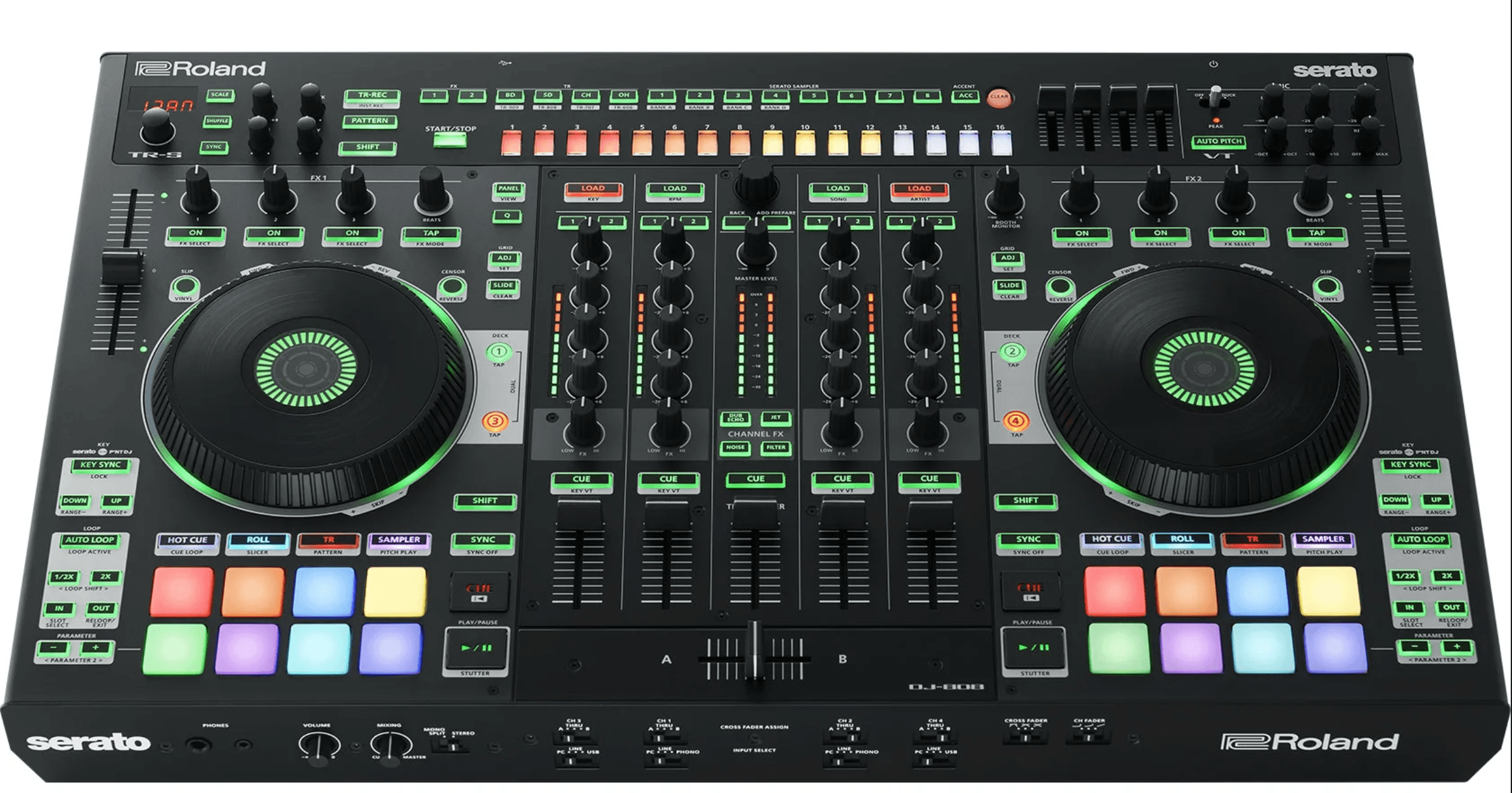 controleur dj et boite à rythme Roland DJ808