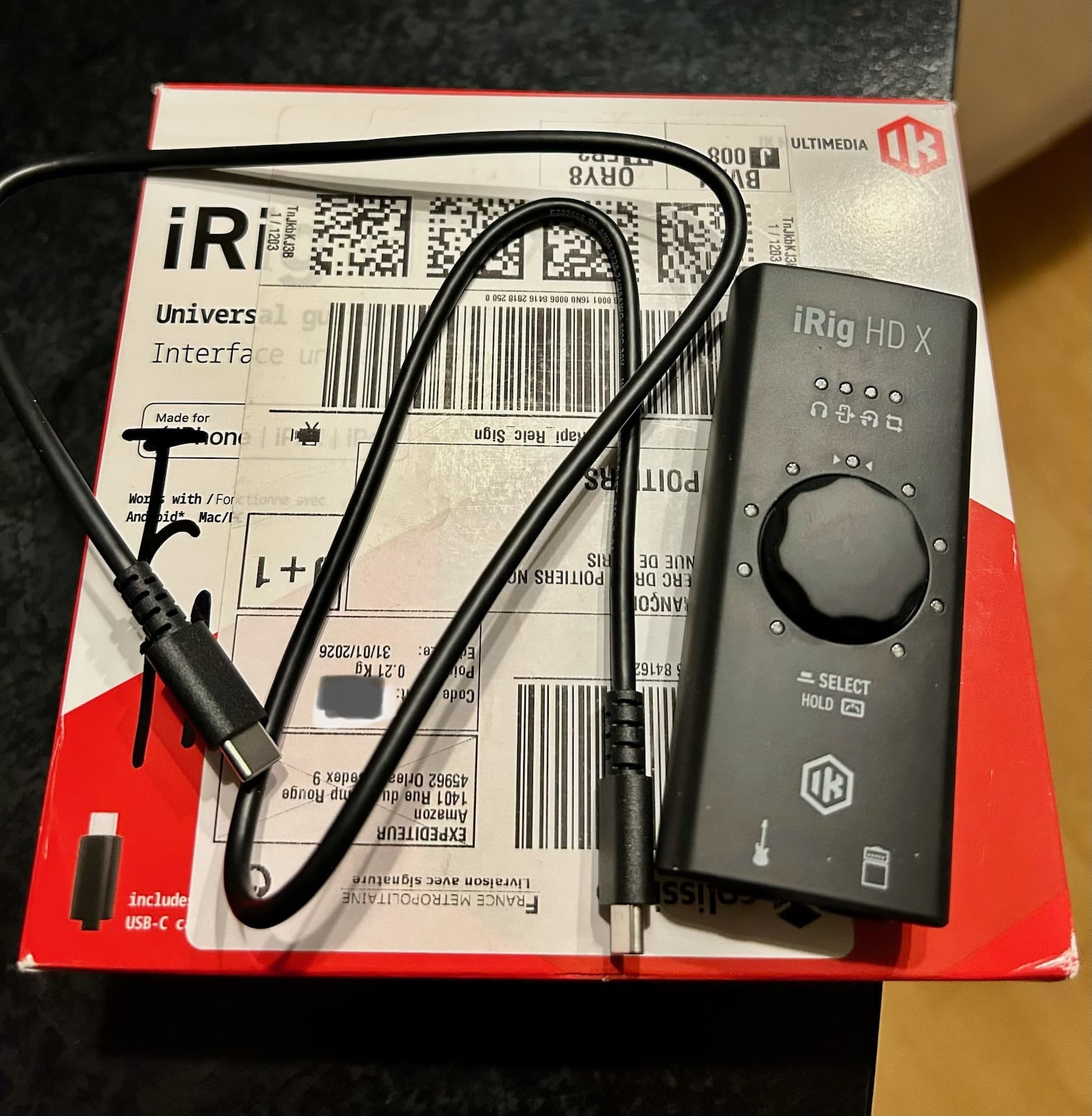Vends iRIg HD X comme neuf, servi une fois
