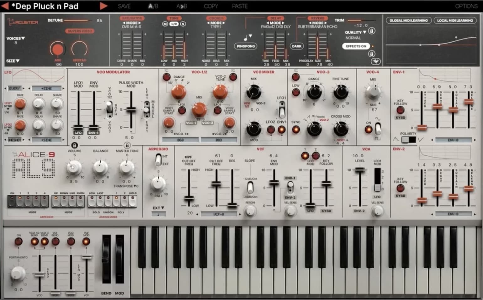 Plugin Acustica Audio Alice9