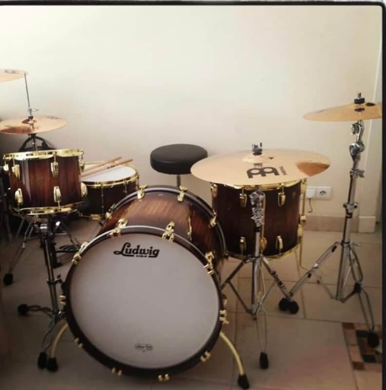 Ludwig Drums Legacy Exotic 2010 Black Limba Oliveburst