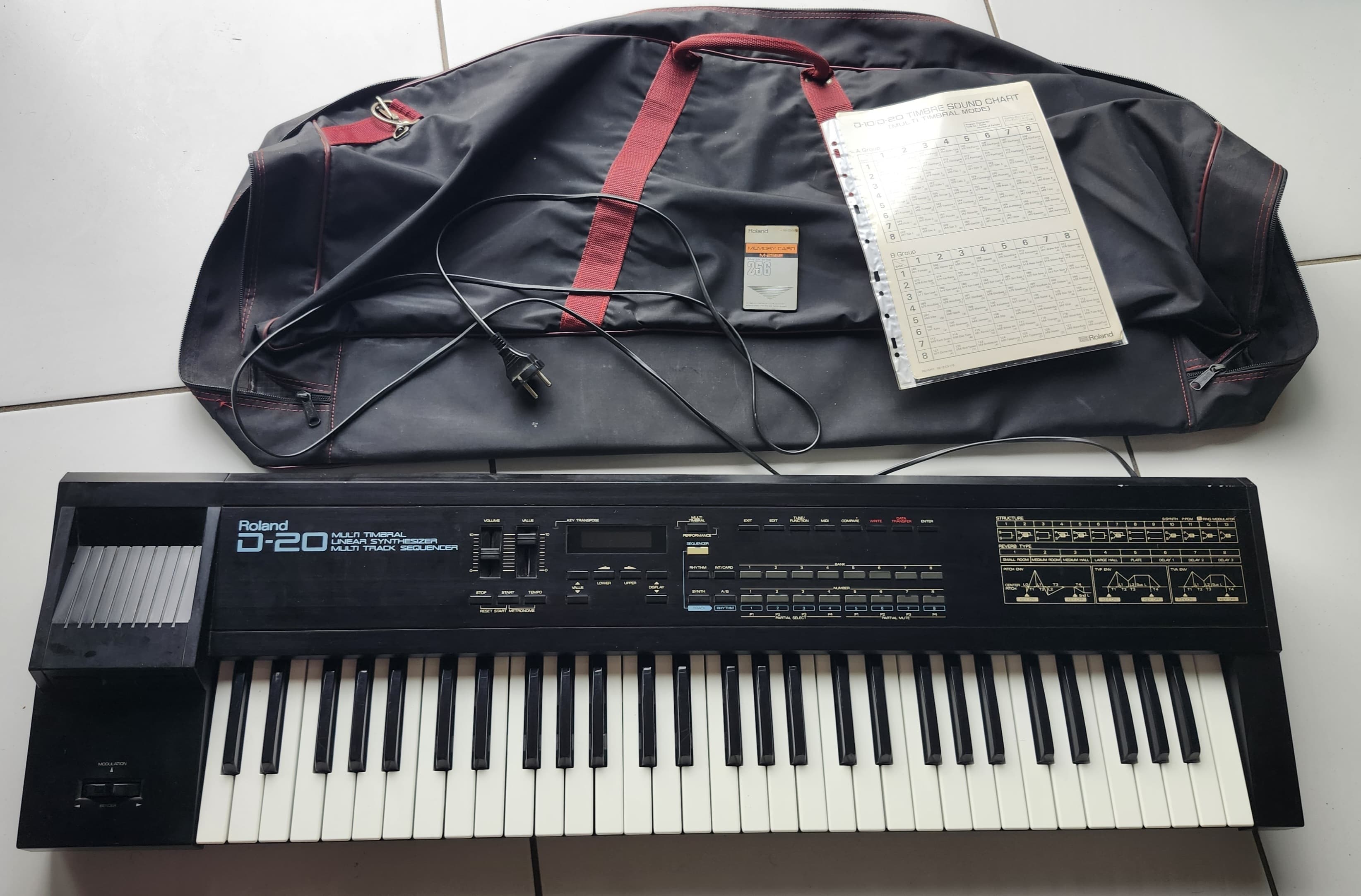 Roland D20 + Carte M256 + Housse + Fiches
