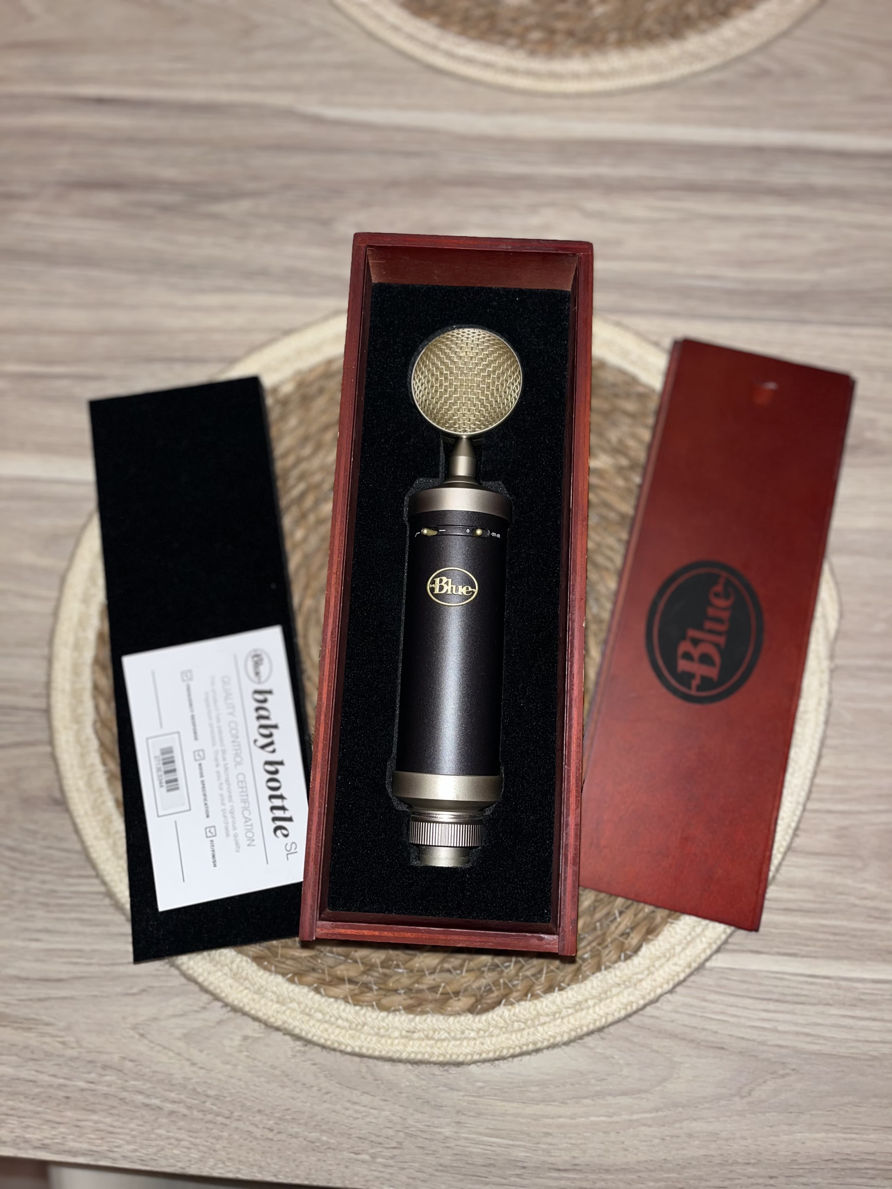 Microphone blue baby bottle Sl