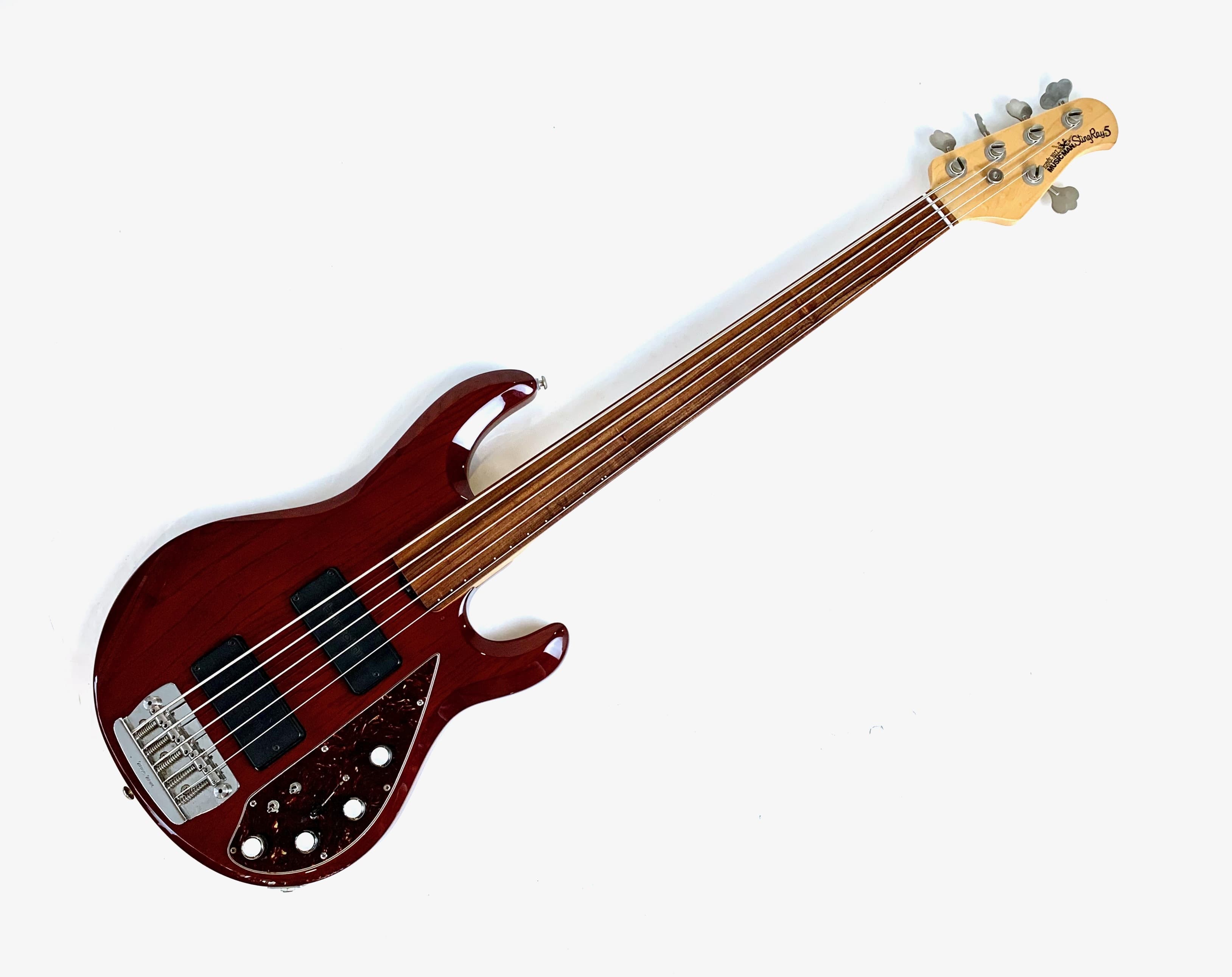Music Man StingRay 5 HH Fretless 2002 Natural Gloss