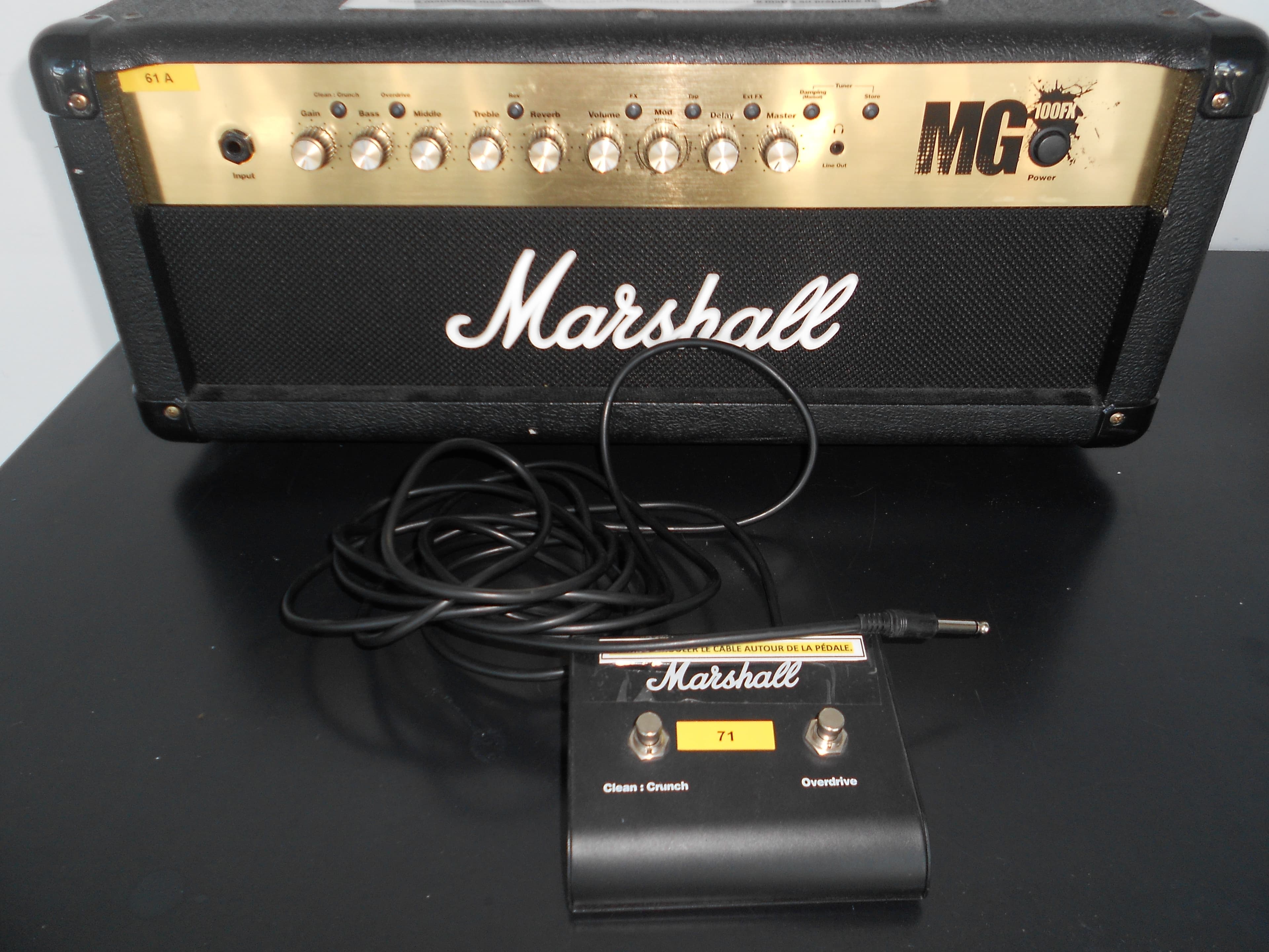 TÊTE D'AMPLI GUITARE MARSHALL MG100HFX