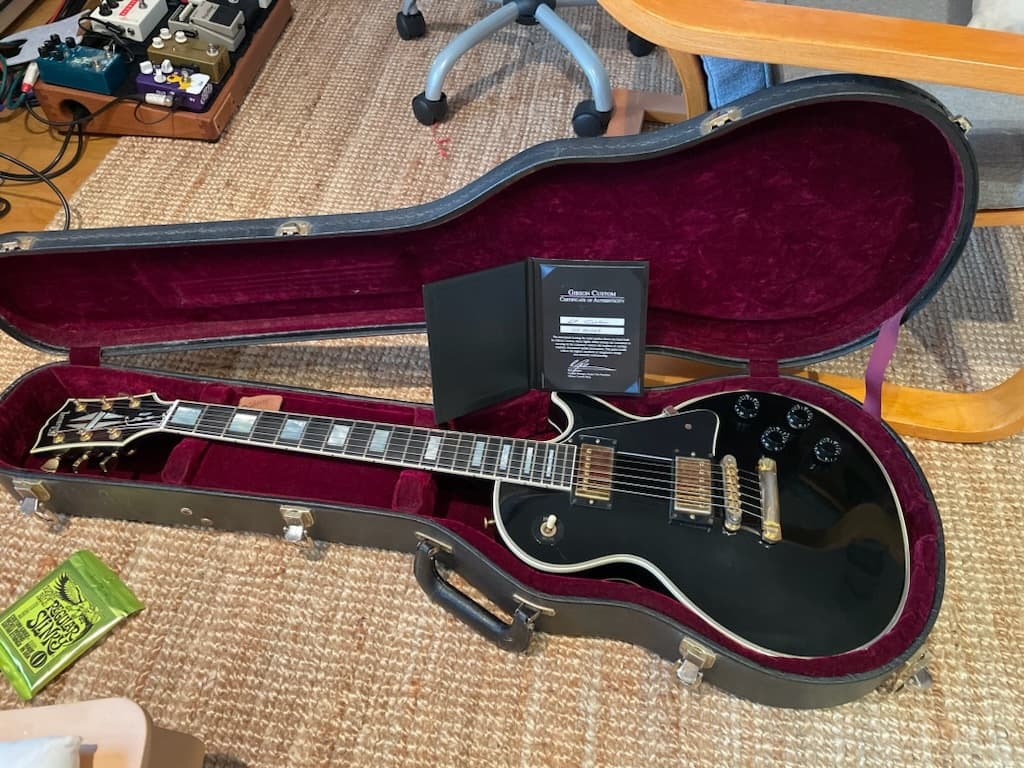 Vds Gibson Les Paul Cusotm Ebony du custom shop - année 2010