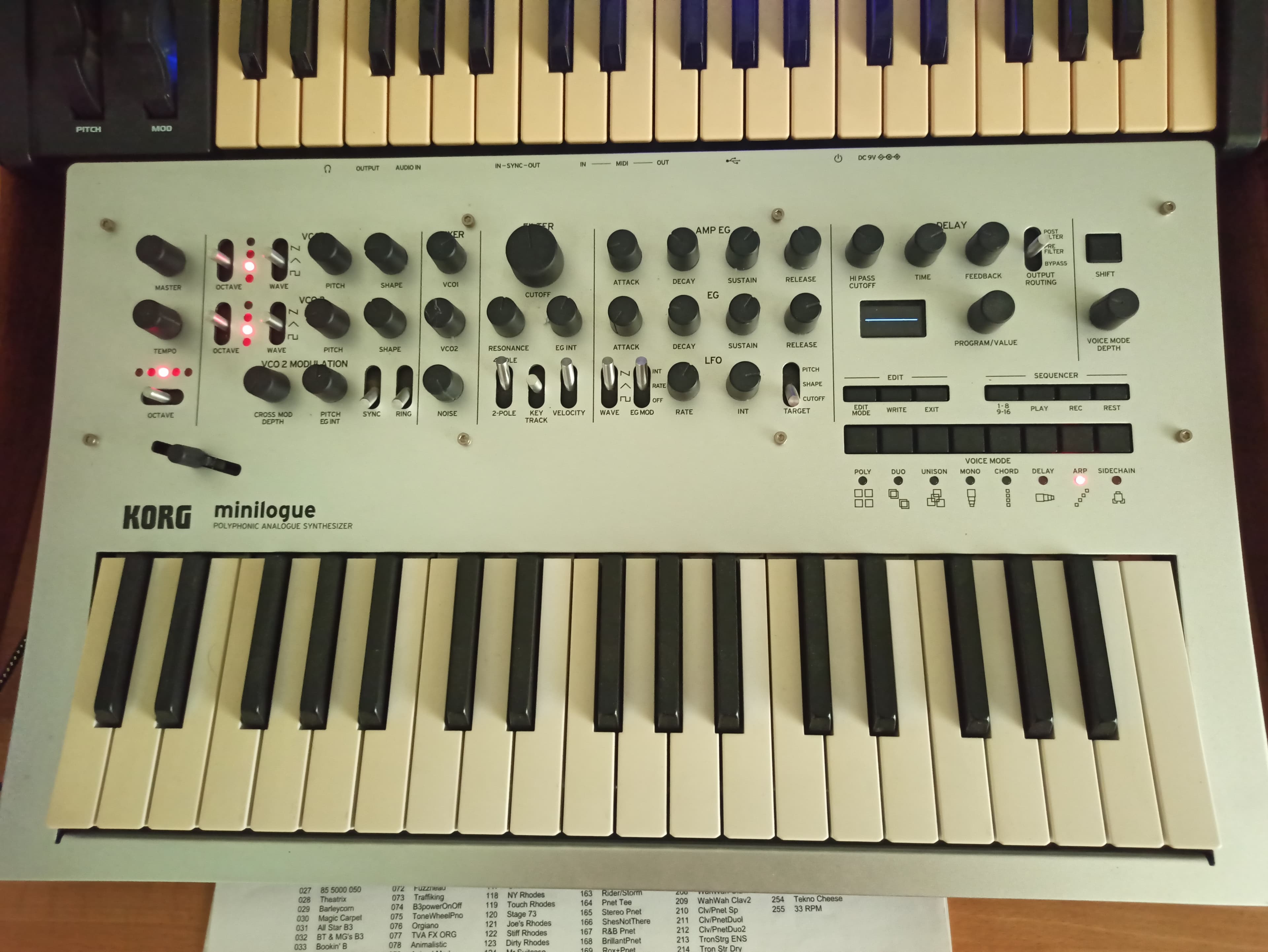 Vends Korg minilogue