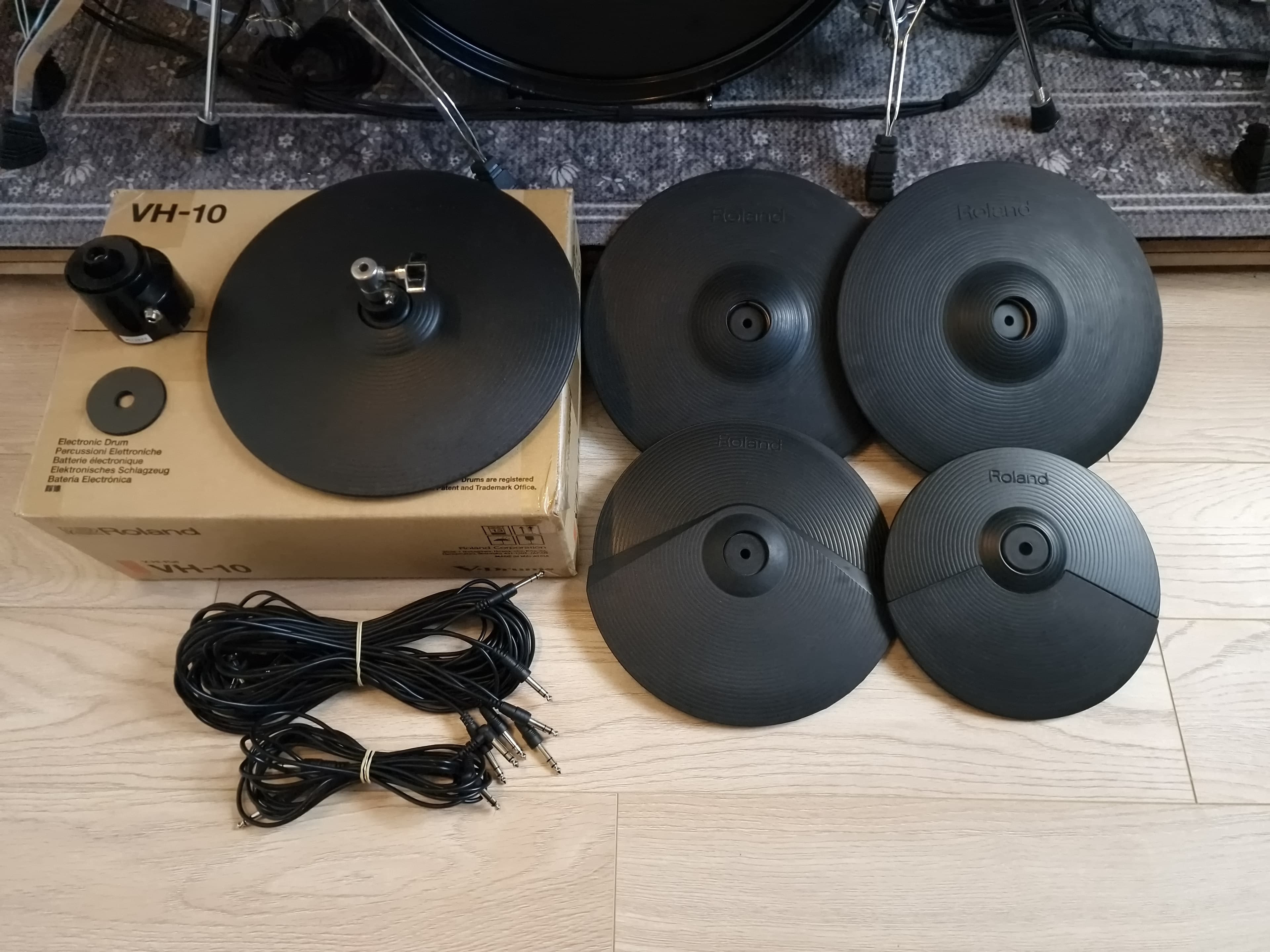 Vends lot de 5 cymbales Roland V-Drums TBE