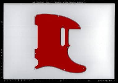 Battipenna.it Battipenna Fender Telecaster Rosso e trasparente