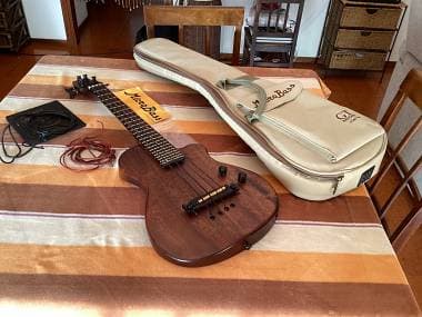 Gold tone micro Bass GT model con accessori e gig bag e 2 mute di corde