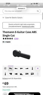 Custodia Riguda Thomann Stile Les Paul