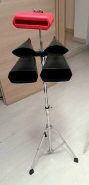 2 cowbell 2 go-go 1 wood block