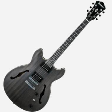 Ibanez AS53 Transparent Black Flat  Artcore Semi-Hollow Electric Guitar