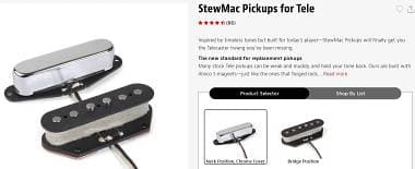 PICKUP Telecaster Vintage Stewart MacDonald