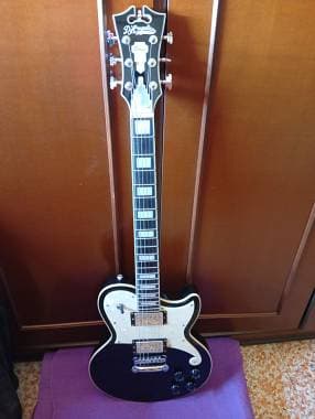 D'Angelico Guitars Premier Atlantic Black Flake