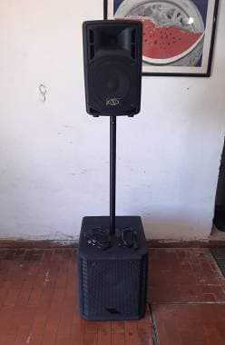 Impianto audio proel line array subwoofer attivo cassa amplificata dj mixer led