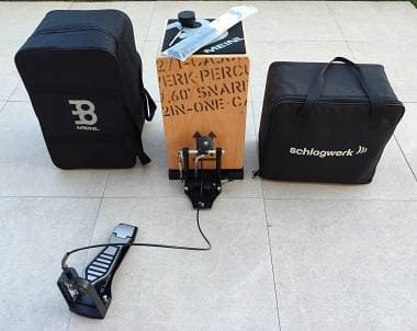 Cajon drum kit Schlagwerk CP404 2inOne +pedale Cap100 con base ..con custodie