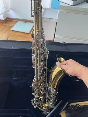 Dixon Tenor Sax (with reeds, case, cloth, stock mouthpiece, and grease)