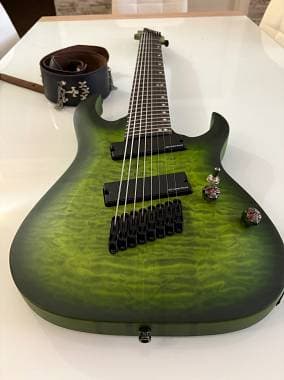Harley Benton 8 MANOPOLE SKULL STRAPLOCK SCHALLER TRACOLLA in PELLE NO SCAMBIO