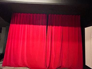 Tende teatrali professionali in velluto rosso Peroni -ignifugo