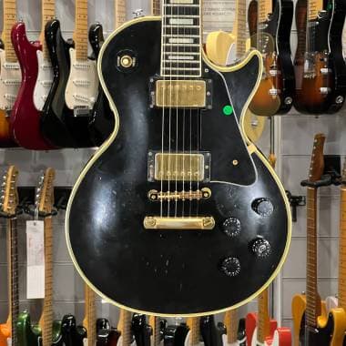 GIBSON - 1983 LES PAUL CUSTOM EBONY BLACK TRUE VINTAGE - Spedizione Gratis