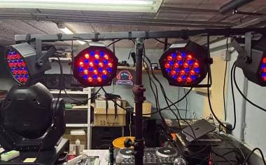 Impianto luci 4 Par Led 80W Con supporto e Cavetteria