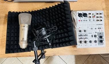 Microfono Behringer B-1 e Mixer Yamaha AG06