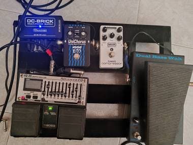 Pedaltrain Junior+MXR M87+EBS UniChorus+Morley Wah+Dunlop DC Brick