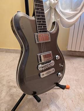 Zemaitis SCW22 metallic grey tastiera ebano tipo fender telecaster hh blacktop