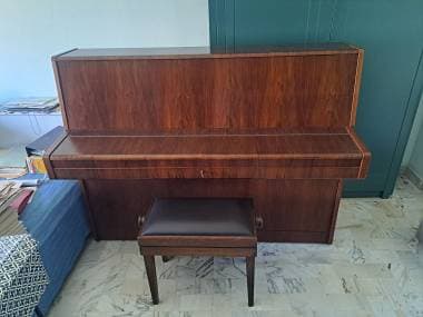 Pianoforte Verticale August Förster Super D-1978+sgabello-certificato originale