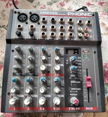 Phonic AM240D e 2 casse imp completo