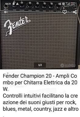 Fender Fender Champion 20 NUOVO